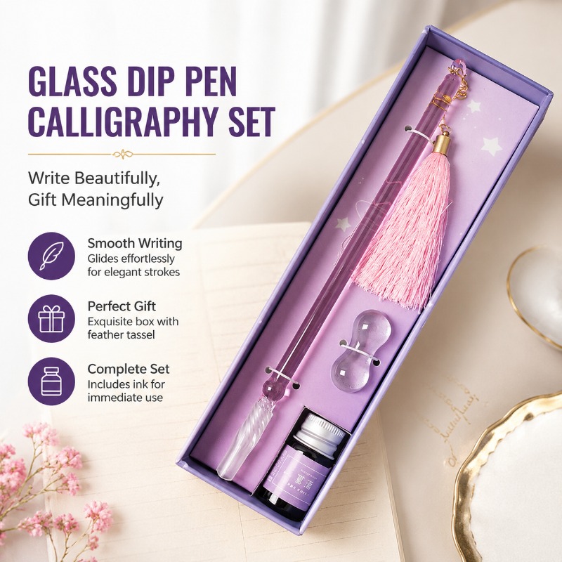 Glass Dip Pen Calligraphy Set  - đánh giá và giá Fountain Pen Ink