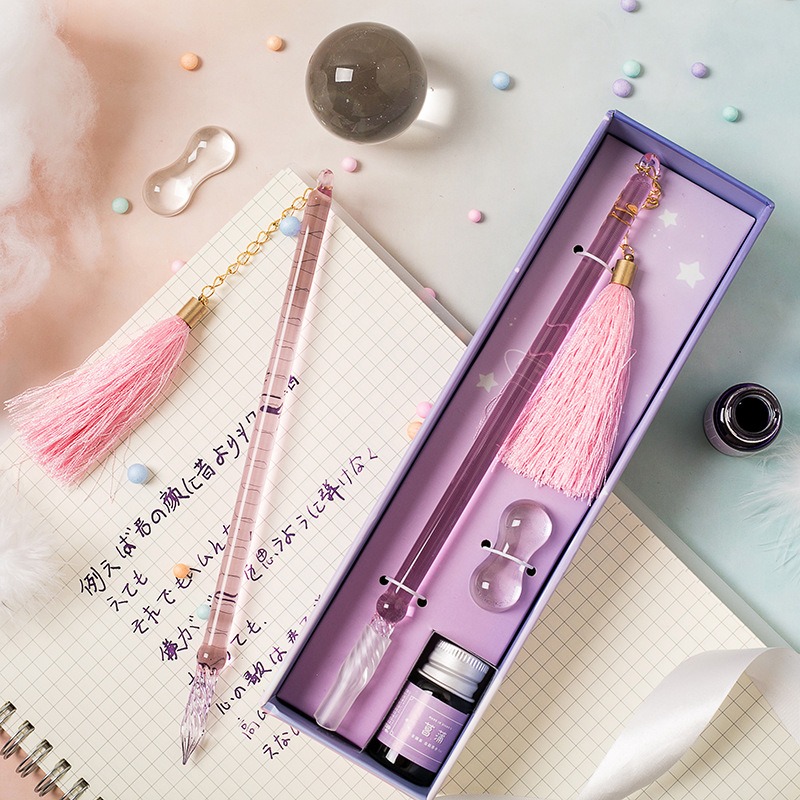 Glass Dip Pen Calligraphy Set  - đánh giá và giá Fountain Pen Ink