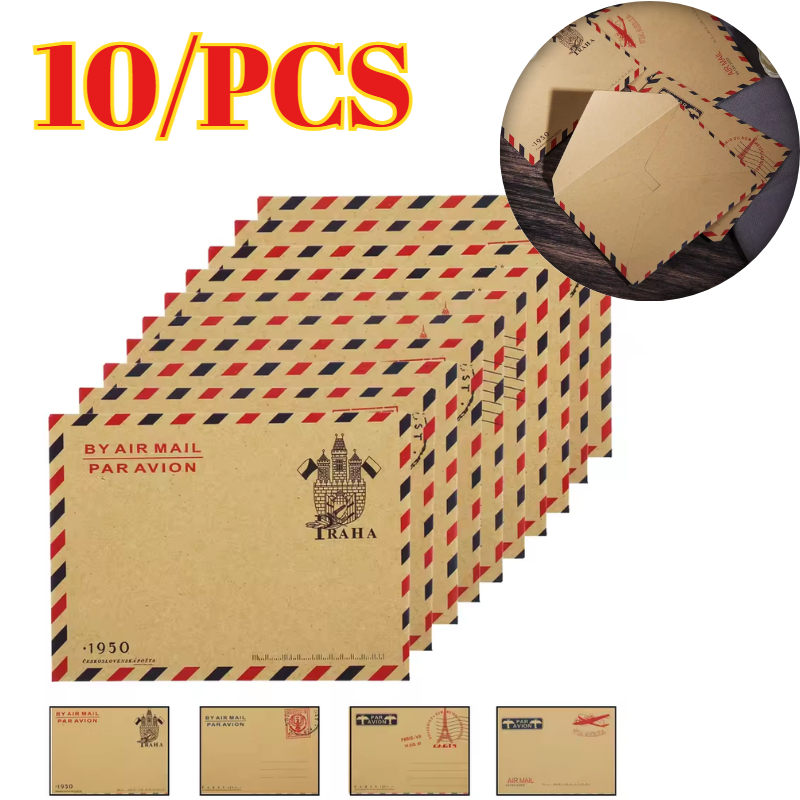 10pcs 9.7*7.5cm  Retro Popular - đánh giá và giá Letter Envelope Kraft
